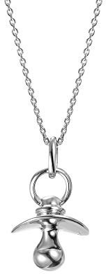 DOOSTI Damen Halskette mit Anhänger Schnuller 925/- Silber rhodiniert
