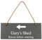 Personalised Left Arrow Hanging Natural Slate Plaque/Sign - 25x10cm