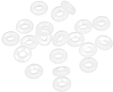 sourcing map 20St Silikon O-Ring VMQ Versiegelung Dichtring 5mm AD 1mm ID 2mm Breite Weiß