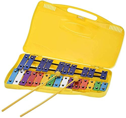 Glockenspiel carrillon metalófono ROCKSTAR AX27N cromático, 25 teclas colores con estuche y mazas - Rockmusic