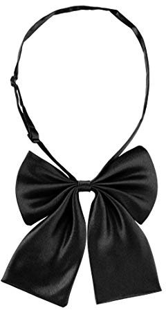 Allegra K Damen Verstellbare Einfarbig Bowknot Fliegen Schwarz 13 x 16 cm
