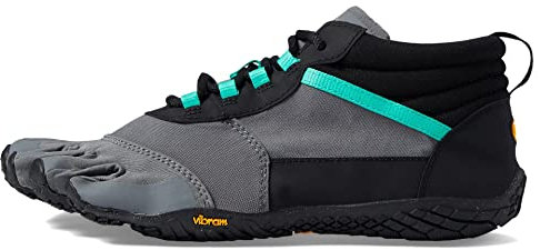 Vibram FiveFingers V-Trek Isolierter Wanderschuh für Damen, Schwarz/Grau/Grün, 36.5/37 EU
