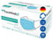 VOIT - Medizinische Gesichtsmaske Typ IIR EN 14683, 4-lagig, Einweg-Mundschutz, OP-Maske mit Ohrenschlaufen, atmungsaktiv, Made in Germany, 50 Stück