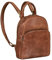 STILORD 'Ruby' Daypack Damen Leder Rucksack Kleiner Lederrucksack Vintage Rucksackhandtasche Cityrucksack für Ausgehen Shopping Tagesrucksack S Echtleder, Farbe:andorra - braun