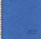 BRUNNEN 1076601302 Buchkalender Quadratkalender groß Modell 766, 2 Seiten = 1 Woche, 210 x 205 mm, Karton-Einband blau, Kalendarium 2022, Wire-O-Bindung
