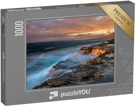 puzzleYOU: Puzzle 1000 Teile „Beeindruckender Sonnenuntergang über den felsigen Klippen von Fuerteventura“ – aus der Puzzle-Kollektion Fuerteventura