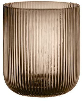 blomus -VEN- Windlicht Size L, Warmer Braunton, eleganter Blickfang als Windlicht oder Vase, Farbe Coffee (66253)