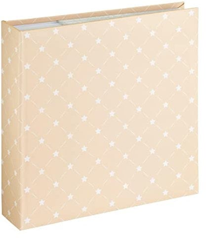 Hama Album photo Skies II (Album Elégant et Intemporel, Idéal mariage, anniversaire, baptême, 22,5 x 22 cm, 100 pages avec pochettes pour 200 photos 10x15 cm, Zone Mémo et pochette carte SD) Beige