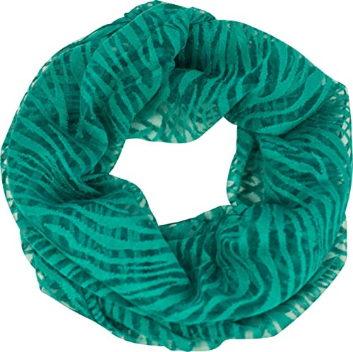 fashionchimp Loop Sommer-Schlauchschal für Damen mit Ausbrenn-Muster, Baumwolle und Polyester, leichter XXL Schal (Opal-Streifen)
