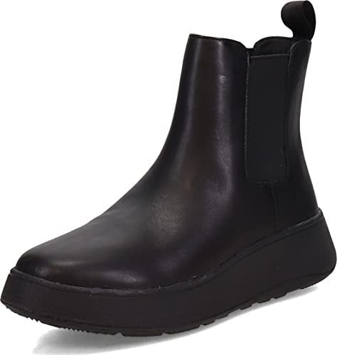 Fitflop F-Mode Leather Flatform Chelsea Boots, Stivali Donna, Nero, 39 EU