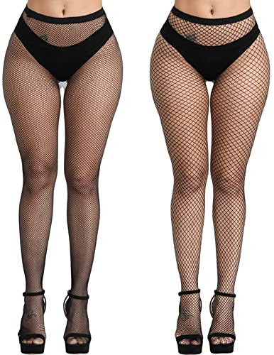 DRESHOW Mujeres Sexy Elástico Medias de Cintura Alta Medias de Rejilla de Calcetines Medias de Malla Pantimedias