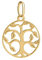 9ct Gold Pendant Tree of Life Charm For Women Necklace