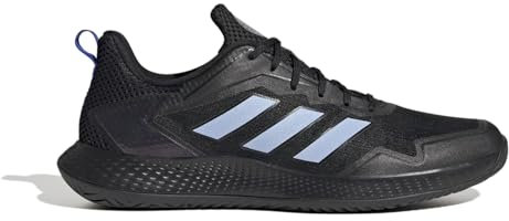 adidas Scarpe da tennis Defiant Speed da uomo, Nero/Blu Dawn/Lucid Fucsia, 44 EU