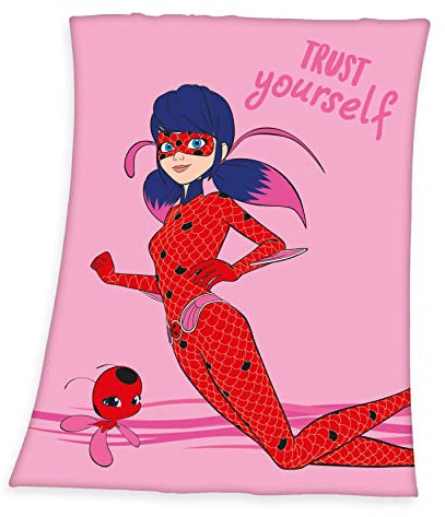 Herding Fleecedecke Miraculous, 130 x 170 cm, 100% Polyester, Fleece, Rosa, Baby