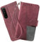 DENDICO Coque Compatible avec Sony Xperia 1 IV, Portefeuille Housse en Cuir PU pour Sony Xperia 1 IV, Magnétique Antichoc Flip Coque, Vin Rouge