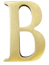 Selbstklebende englische Buchstaben aus massivem Messing, 4,5 cm, goldener Briefkasten, Adressnummern, Geschäften und Lernen, Kombination DIY für Dekoration (B)