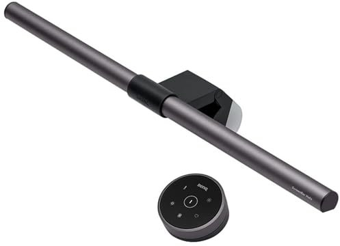 BenQ ScreenBar Halo Lámpara de monitor LED con controlador inalámbrico Brillo y temperatura de color ajustables Cuidado de los ojos Sin deslumbramiento de la pantalla Ahorro de espacio Monitores