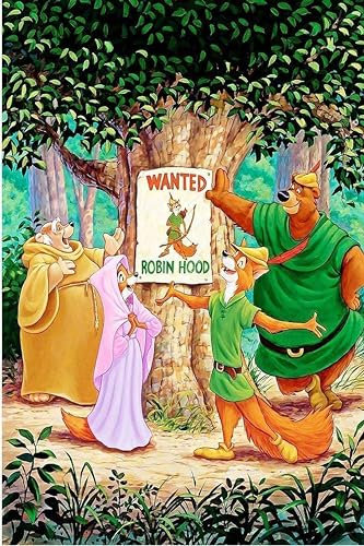 Greenworlddeco seltenes Poster, dick, Disney Robin Hood, 30,5 x 45,7 cm, gerollt