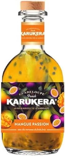 KARUKERA - Punch Mangue Passion - Liqueur de Rhum - 18% Alcool - Origine : France/Guadeloupe - A déguster pur - Notes de Mangue, Passion & Vanille - 70 cl