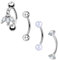 Besyvvin 4stk Curved Barbell Piercing Augenbrauen Lippe Helix Rook Daith 8mm Chirurgenstahl 1,2mm Silber Augenbrauenpiercing