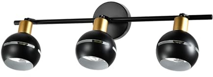 LQWELL® LED Deckenleuchte Strahler, Deckenstrahler Schwarz Deckenspots E27 Deckenlampe Drehbare Wandlampe Küchenleuchte 2 3 4 Flammig für Schlafzimmer Wohnzimmer Esszimmer Bar Geschäft Studio