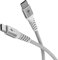 Goobay 70193 Schnellladekabel USB C 60W 20V / 1m / Extrem robustes Textilkabel / 480 Mbits Ladekabel USB C / Schnellladekabel Samsung USB C Kabel / Stoffkabel Weiß
