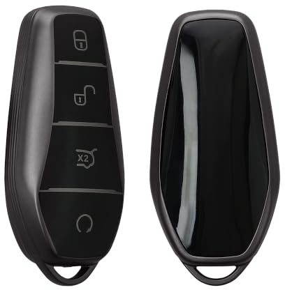 kwmobile Schlüsselhülle für BYD Atto 3 / Sealion / Han / Tang / Dolphin / Seal Hülle - Autoschlüssel Schlüssel Hülle aus TPU Silikon - Schlüsselschutz Gehäuse in Schwarz matt Schwarz