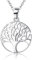 1 pièce collier arbre de vie, collier pendentif arbre de vie avec chaîne, pendentif arbre de vie en cristal d'argent sterling 925, cadeau de bijoux pour femmes filles