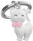 METALMORPHOSE - Porte-clés Chat Blanc Mignon - Porte Clés Chaton - Cadeau Pour Femme