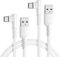 BASESAILOR Car Carplay Cable for iPhone 16 15 Pro Max,USB to USB C Cable,Right Angle Type C Charging Power Cord for AirPods 4,iPad 10 Air 5 Mini 7 6,Note 21 20 10,S24 S23 S22 Ultra,3.3FT/2Pack