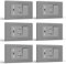 BSEED Presa, Prese Elettriche da Muro con Interruttore 1 Gang 2 Vie e Presa USB A e USB C, Spina 118m per Ufficio Casa, Grigio 6 Pezzi