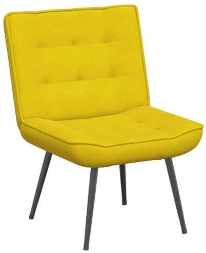 vidaXL Relaxsessel Gelb 64x74x84 cm Samt, Sessel, Esszimmersessel, Wohnzimmerstuhl, Esszimmerstuhl, Wohnzimmersessel, Bürosessel, Bürostuhl
