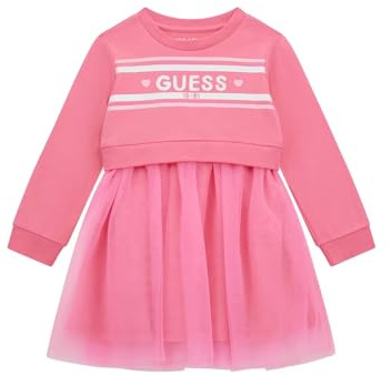 GUESS Vestito per Bambine e Ragazze Rosa 6 Anni (116cm)
