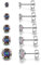 Zysta 5 Paare Ohrstecker Set Zirkonia Ohrringe 20Ga Ohrstecker Silber/Gold/Rosegold/Schwarz Ohrschmuck Ohrpiercing für Damen Mädchen Herren, Ohrringe Größe in 3/4/5/6/8mm (Bunt)