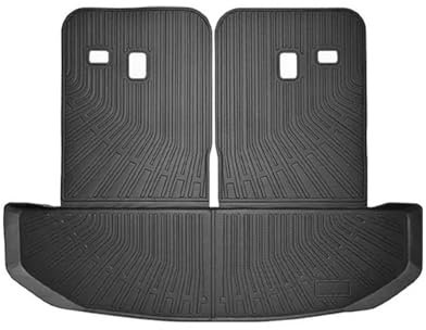 DTASMBD Automatten Autoteppiche Für Kia Für Sorento Hybrid 6-7 Sitze 2021-2024 2025 Volle Autofußmatten Teppich Kofferraum-Rückenlehnenschutzmatte Autofußmatte(Schwarz A)