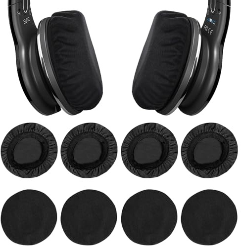 lafo 8 Stücke kopfhörer ohrpolster Dehnbare waschbare Kopfhörer-Abdeckungen aus Atmungsaktivem Stoff, Ohrpolster kopfhörer Cover für Gaming Headset Ohrmuscheln, Schweißschutz Fitnessstudio