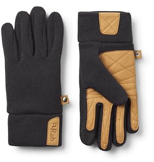 Rab Ridge Gloves - Weather-Resistant Touchscreen Gloves for Hiking & Trekking - Ebony - Large