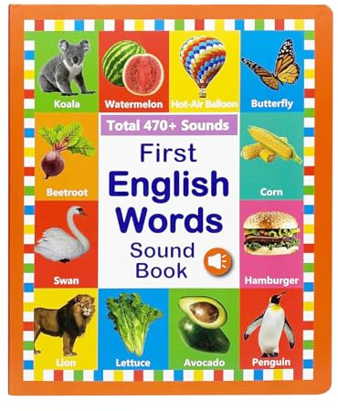Englisch sprechendes Buch,Englisches Lernbuch Für Kinder - Lernbegleiter Für Kinder Im Vorschulalter 2-6 Jahre