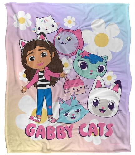 Gabby'S Dollhouse Gabby Cats Rainbow Silky Touch Super Soft Throw Blanket 152 X 127 Cm