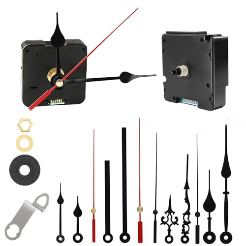 Funk Uhrwerk DCF77 Lautlos mit 4 Zeigerpaare, Lautlos Wanduhr Uhrwerk | 24 mm Aufsteckachse für Zifferblatt bis 14 mm, Ersatzteile QuarzWanduhr für Uhren Reparatur(72×56×19 mm)