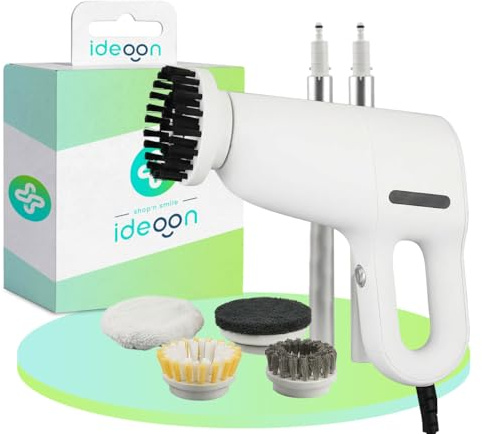 Ideoon - Pulitore a vapore professionale 3 in 1 e scopa a vapore: 1200 W, dispositivo manuale contro i batteri senza sostanze chimiche, per pavimento, bagno, mobili, in 15 secondi