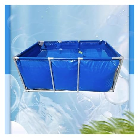 Piscina fuori terra, Stagno for pesci in tela di PVC con valvola scarico(2x4x0.5m)