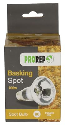 ProRep Basking Spot Lamp 100 Watts BC | Bayonet Basking Bulbs | Clear Reflector Spot Bulb | Reptile Lighting | Spotlight