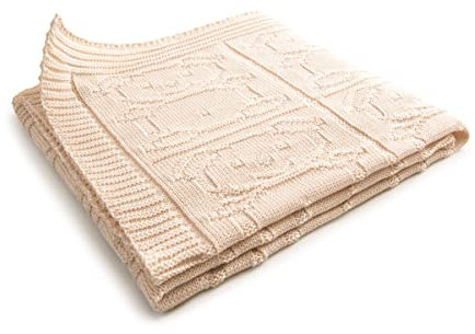 Baby-Decke Strickdecke Kuscheldecke aus 100% Bio Baumwolle kba made in Germany