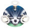 Elobra Deckenlampe Kinderzimmer Fußball | Hochwertige Wandlampe Kinderzimmer für Jungen aus Holz - mit Fußball Motiv, 30 x 30 x 20 cm - Handarbeit aus dem Erzgebirge, Silber