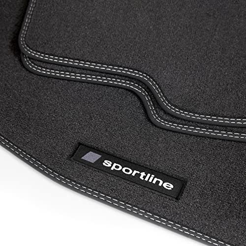 tuning-art SD101 Fußmatten Doppel-Ziernaht passend für Audi A3 8P 8PA Sportback Limo 2003-2012 Schriftzüge
