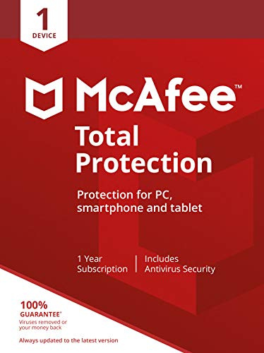 McAfee Total Protection - 1 Device | PC/Mac/Android/Smartphones | Activation code by post