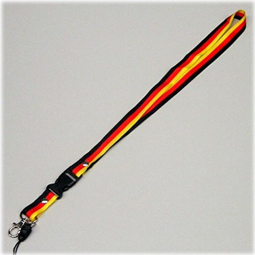 Schlüsselband/Landyard/Halsband - Deutschland scharz rot gelb gestreift ohne Adler - Keyholder/Strap