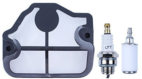 Haishine Filtro aria Gas Filtro carburante Kit candele di accensione Kit per Husqvarna Chainsaw 36 41 136 LE 137 137E 141 141LE 142 142E