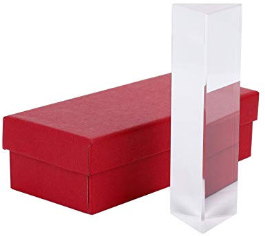 Crystal Prism 3.94/10cm Triangular Prism Portable Crystal Optical Glass Refractor for Photography Physics Teaching Light Spectrum